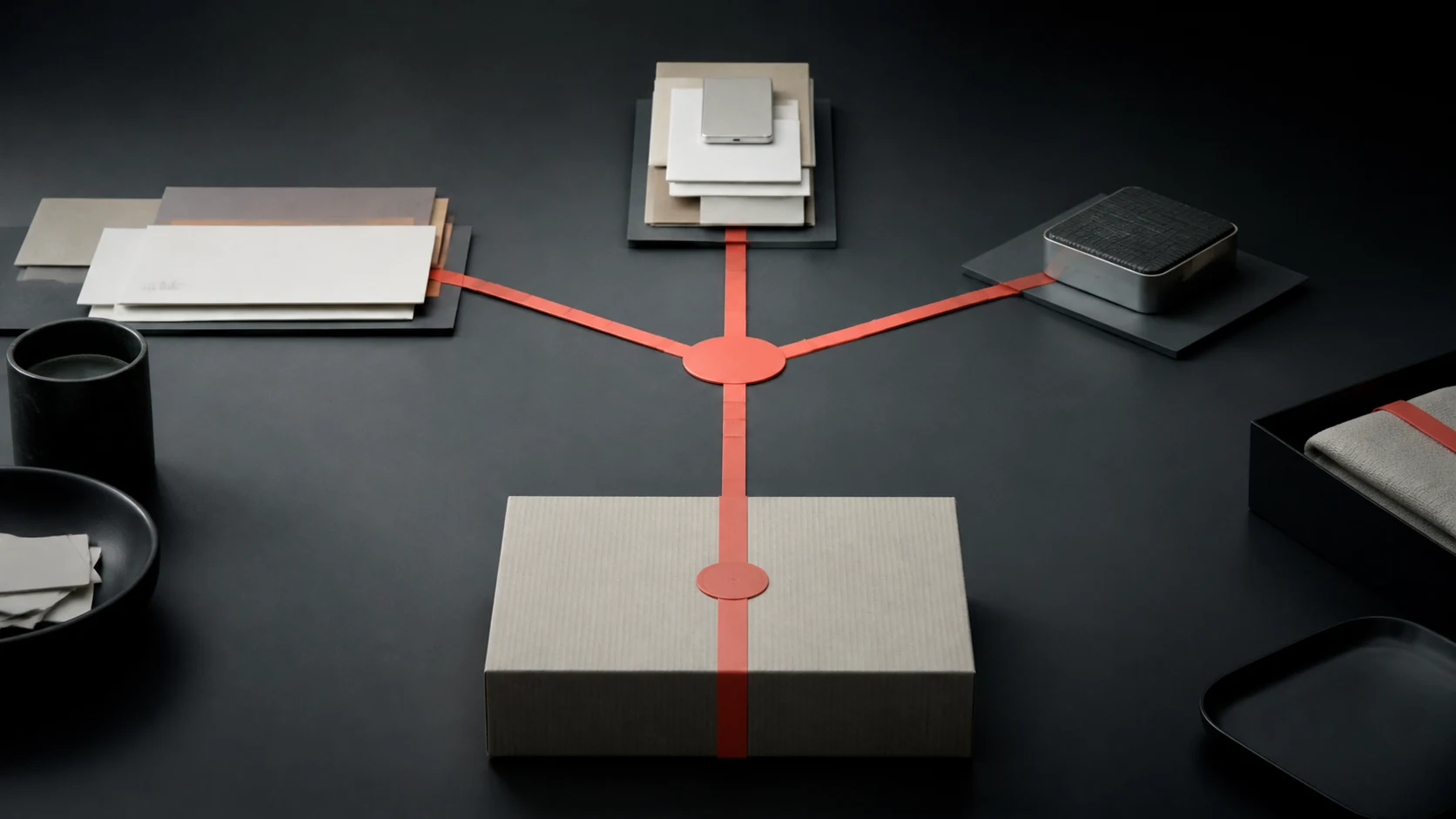 Three commerce inputs converging into one organized fulfillment path